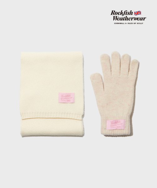 ふわふわニットマフラー＆ショート手袋セット