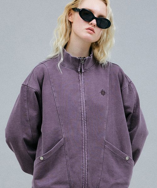Incision Pigment Sweat Track Top Ash Purple