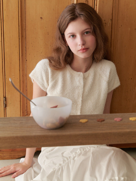 Sugary half cardigan (ivory)