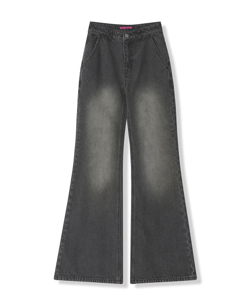 Back Slender Bootscut Jeans BLACK