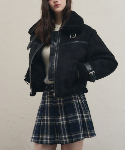 Oblique Suede Mustang Jacket [BLACK]