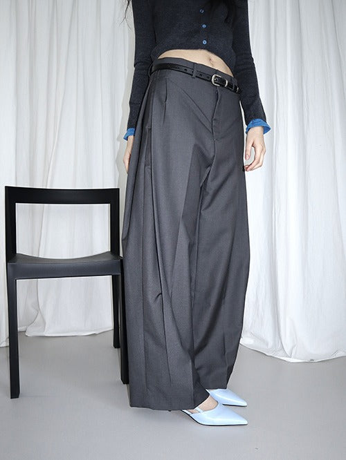 클라따 side pintuck slacks, 2color