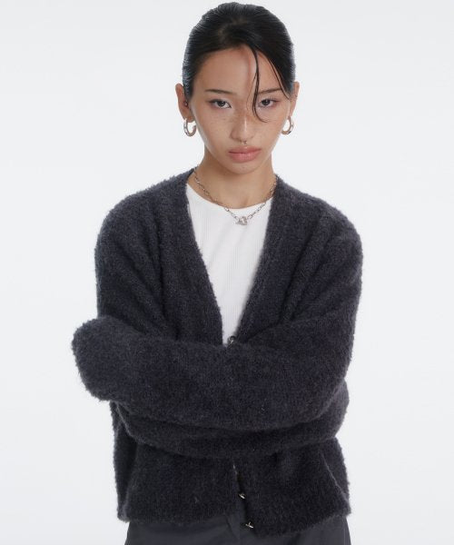 NOI1163 Soft Wool Knit Cardigan (Black)