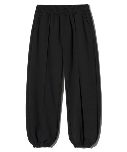 Wide Sweat Jogger Pants Black
