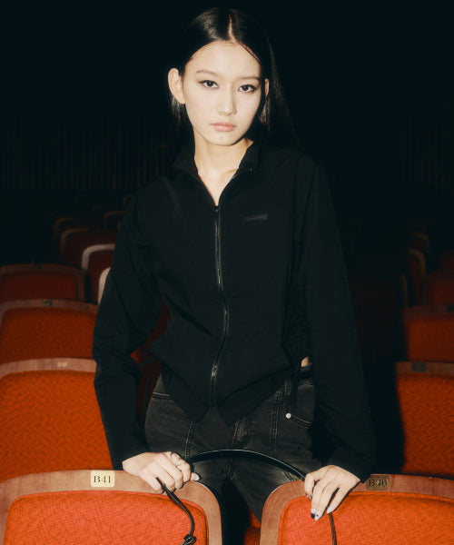 Helene Paris (HELENE PARIS) Shirring Windbreaker [Black] - Size & Reviews | Musinsa