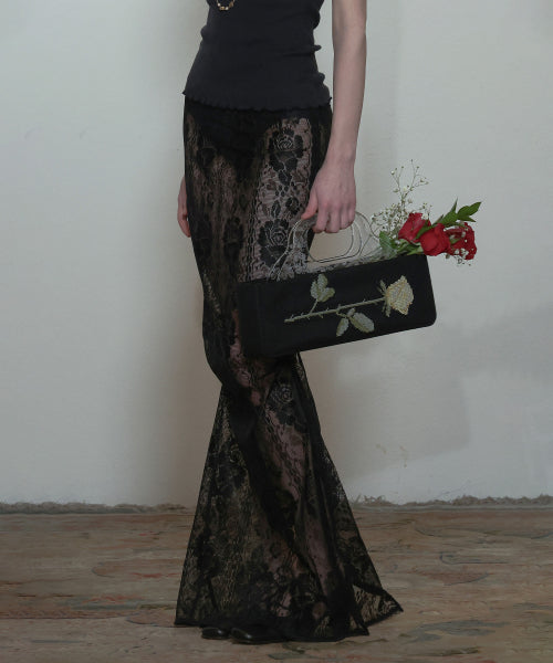 ★SCULPTOR★ Table Cloth Maxi Skirt Glossy Black SC24S424BK Table Cloth Maxi Skirt Glossy Black – Wishbucket