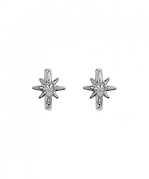 Mini Star Cubic One-Touch Ring Surgical Earrings