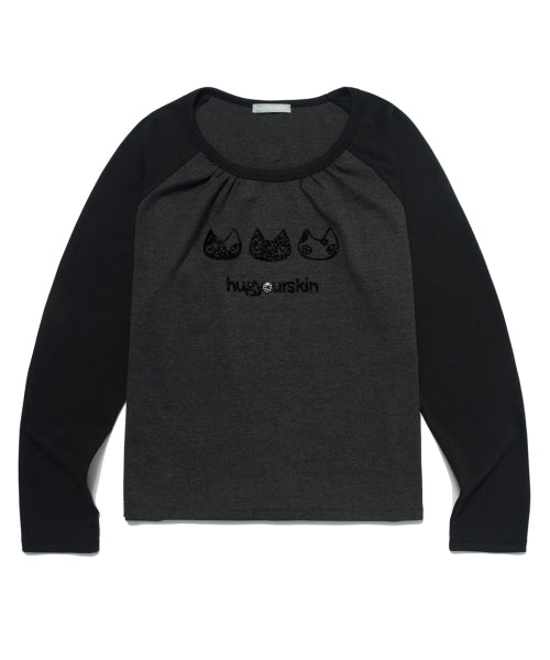Hugging Raglan T-shirt (Charcoal)