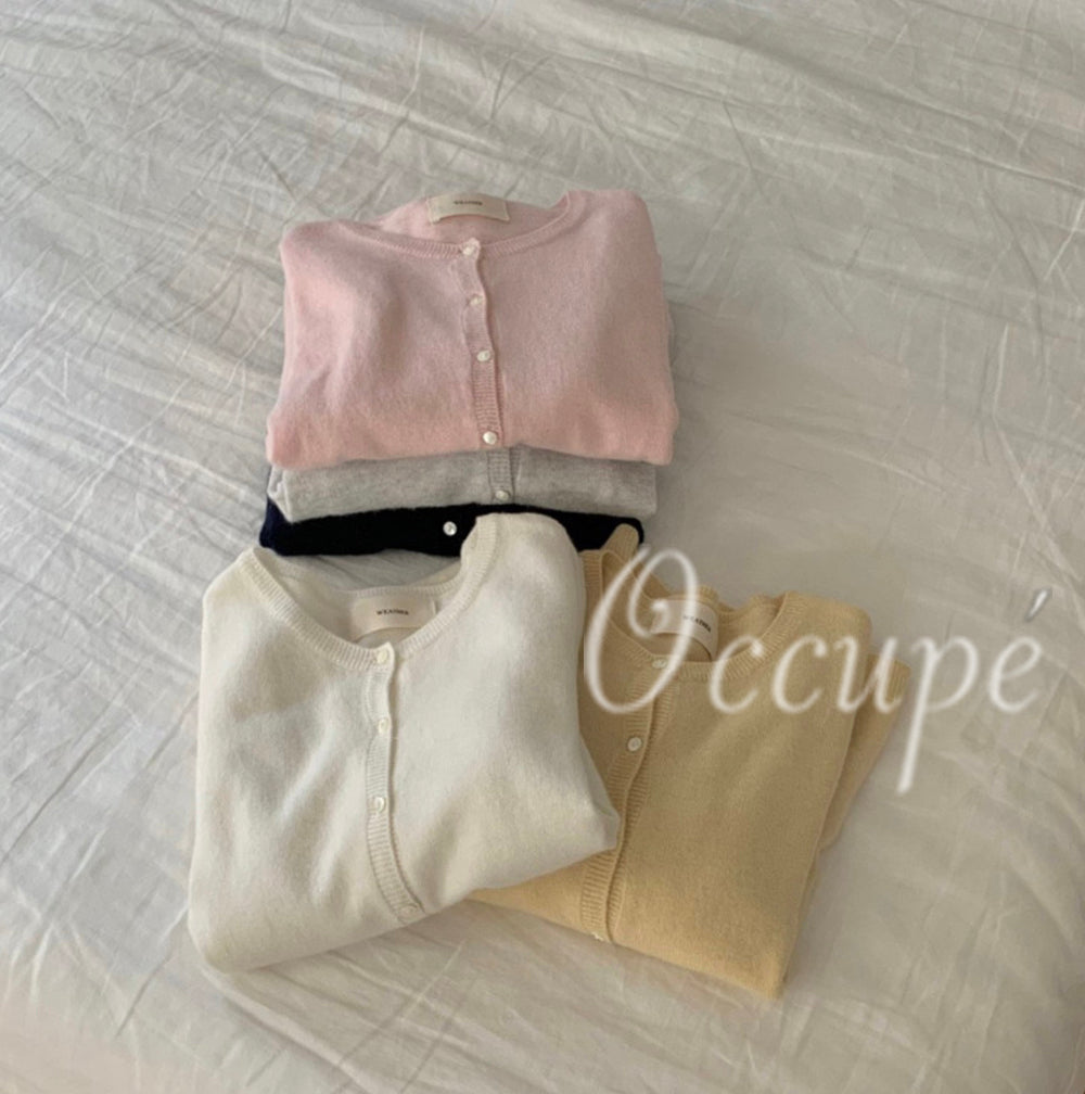 Okpe Weather Minimal Cash Cardigan (5col) Weather Daily Basic Cardigan
