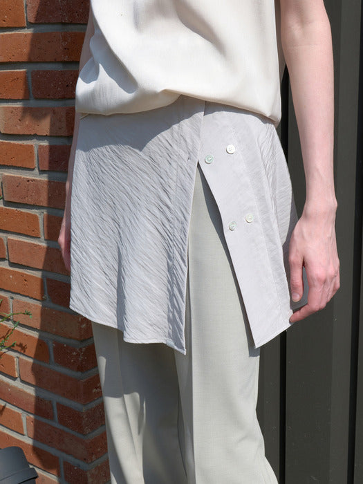 Layered Fake Shirt Skirt Gracy Beige OU1392