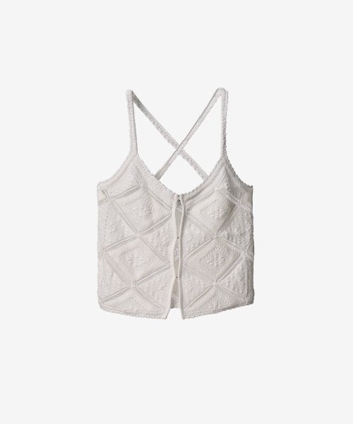 BASIKA Embroidered Tank Top (White) - Size & Late | Musinsa