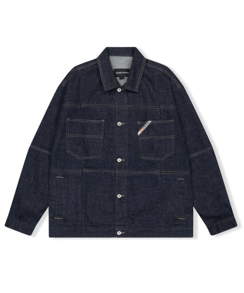 Paneled Denim Jacket Indigo