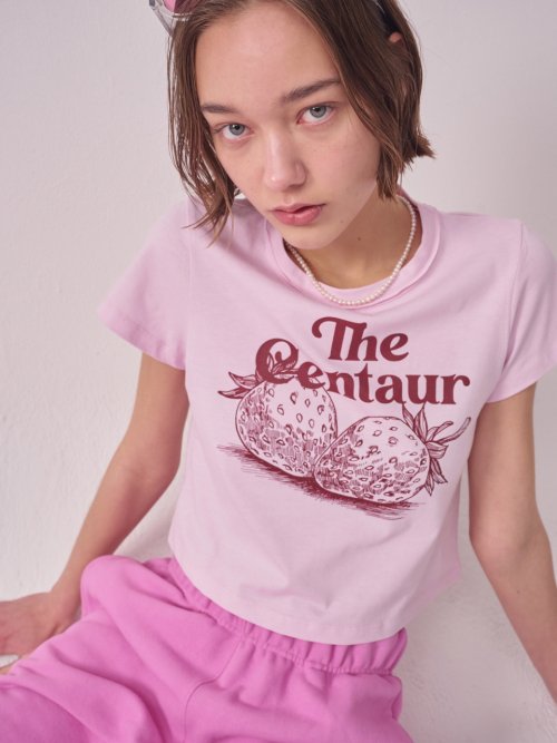[TC22SSTOP16PK] STRAWBERRY CROPPED T-SHIRT [PINK]