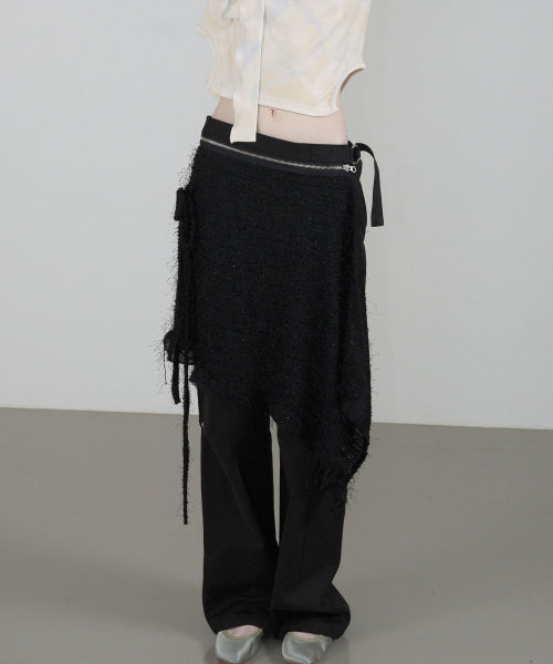 Two Way Layered Pants [Black]