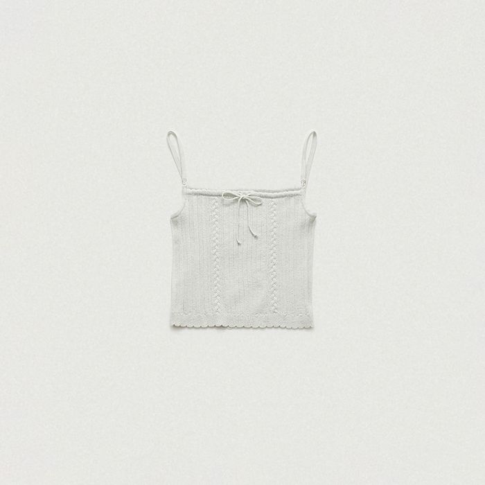 Nellia Ribbon Sleeveless Top (Mint)
