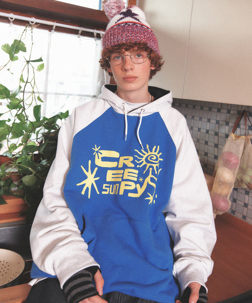 Creepy Sun Hood T-shirt (BLUE)