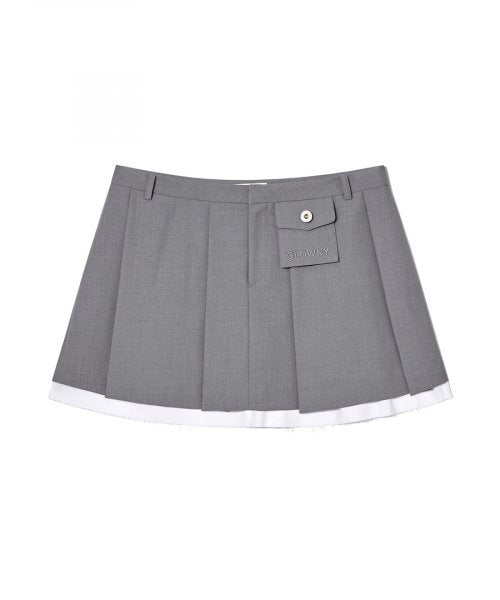 Danielle Pleated Skirt (Gray)