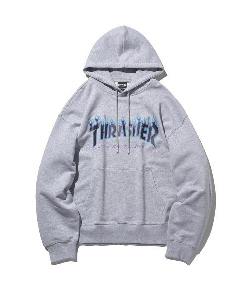 Flame Logo Hoodie Gray