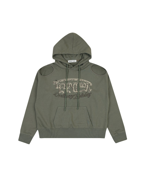 [VONDUTCH] Cut Out Hoodie [KHAKI]