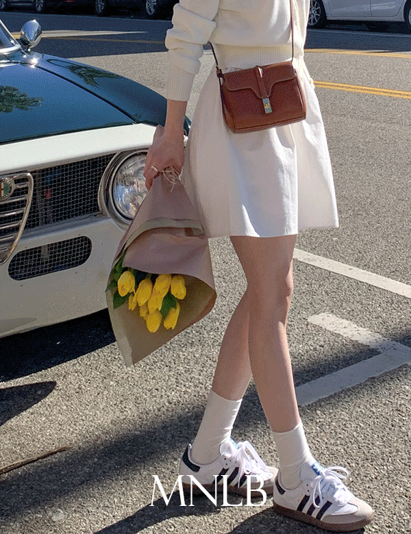 Dearment (former mini-ppong) 🌱[20,000-day-old bumpkin/miniskirt/skirt] [Direct direct delivery][MNLB] Honey shirring flare cotton mini skirt (underpants lining)