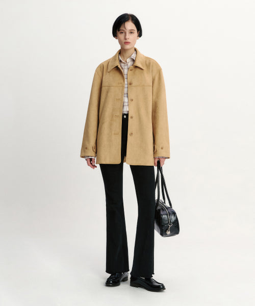 FALLETT Suede Work Jacket Beige - Size & Review | Musinsa