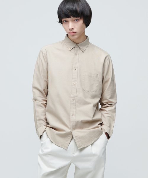 Relaxed Fit Oxford Shirt [Beige]
