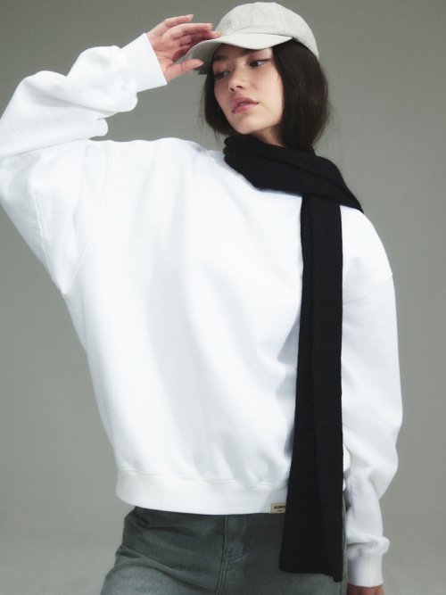 G CLASSIC WASHED SWEATSHIRTS (WHITE)