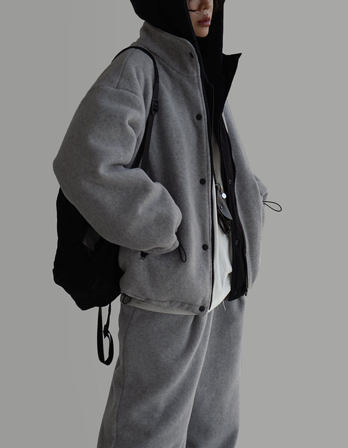 Larum [by LAROOM ｜ reversible] Camp fleece jumper
