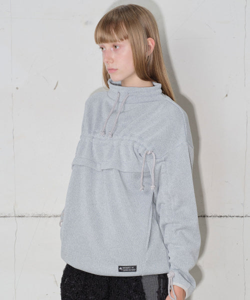 Fleece Shirring Top [Sky Blue]