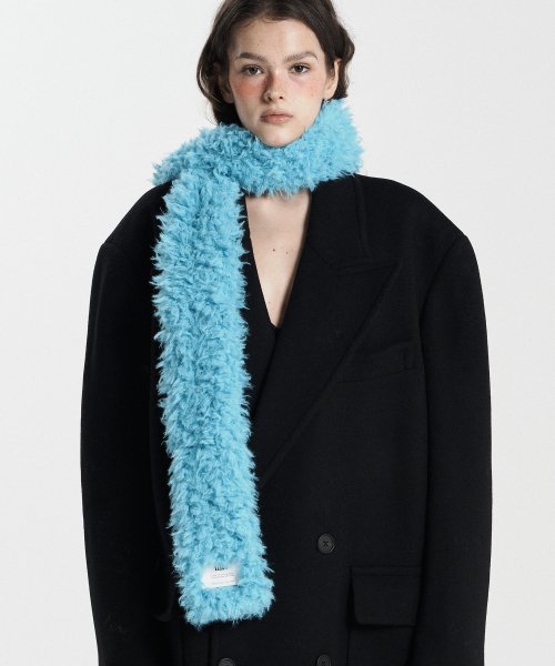 Blue Fluffy Muffler