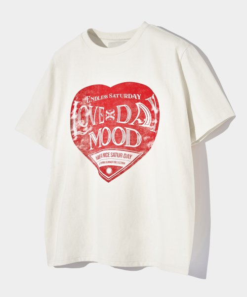 Saturday Retro Mood Graphic Short Sleeve T-Shirt Vintage Red