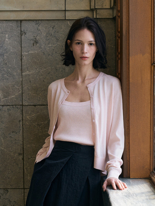 [2nd reorder] [SET] Luisa U-Neck Set, pink