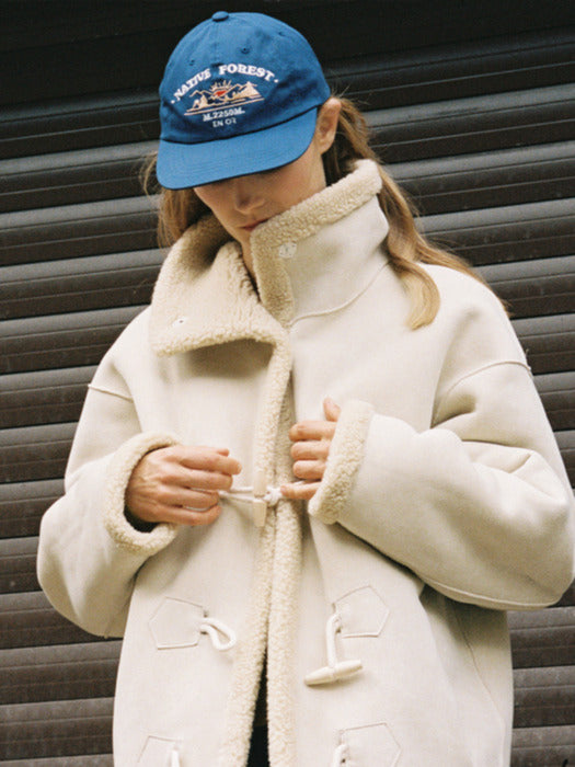 [Exclusive] Reversible Mustang Wool Coat - Ivory