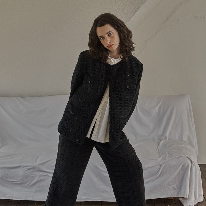 Salt tweed jacket_black