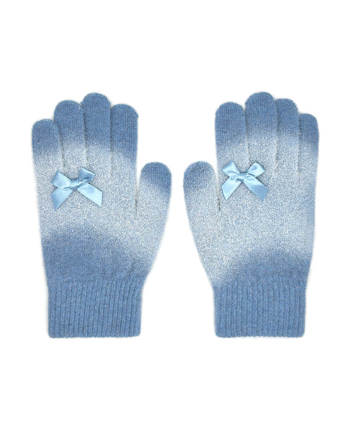 Pushcat Wool Gloves [Ribbon Blue]