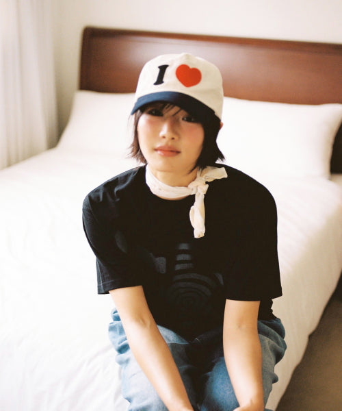 WEBHOUSE I Love Webhouse Cap - Cream/Navy - Size & Reviews | MUSINSA