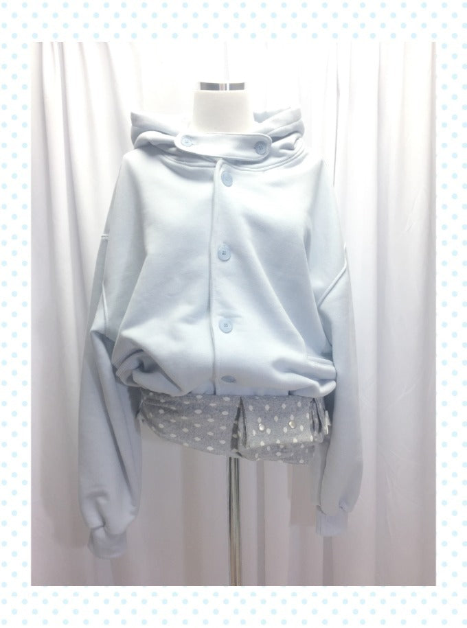 묘랑 Wish hood zip-up (4color)