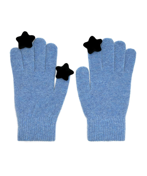 Star Wool Gloves [Blue]