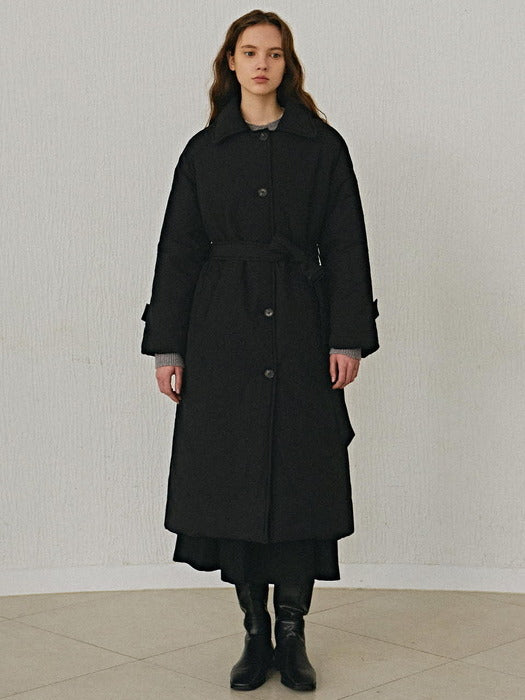 Raglan Strap Trench Padding_Black