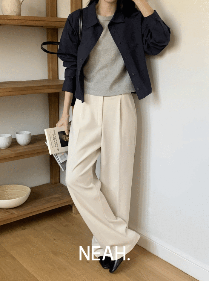 98 degrees Celsius [✨Universal Slacks / Sold for 1,000 Units] [NEAH] Newford Hidden Banding Wide Slacks